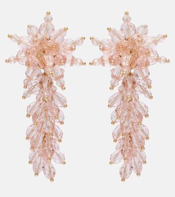 Crystal-embellished drop earrings | Self-Portrait