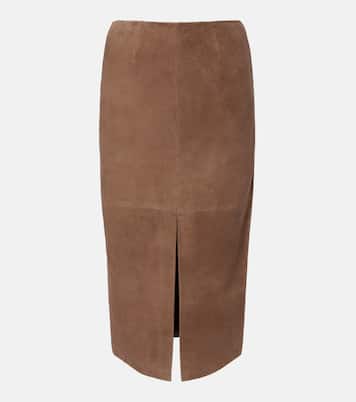 Suede pencil skirt | Rotate