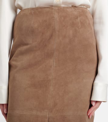 Suede pencil skirt | Rotate
