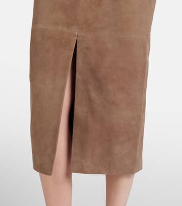Suede pencil skirt | Rotate