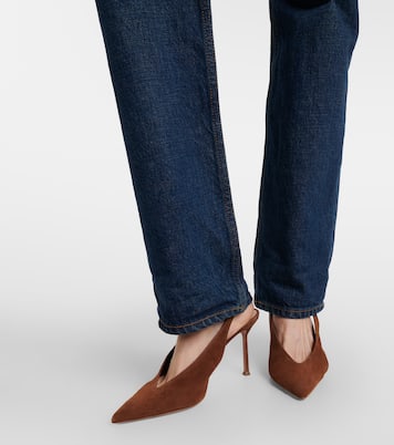 Voltaire 85 suede slingback pumps | Aquazzura