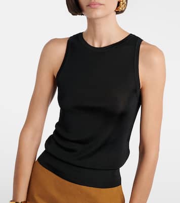 Ribbed-knit jersey tank top | Saint Laurent