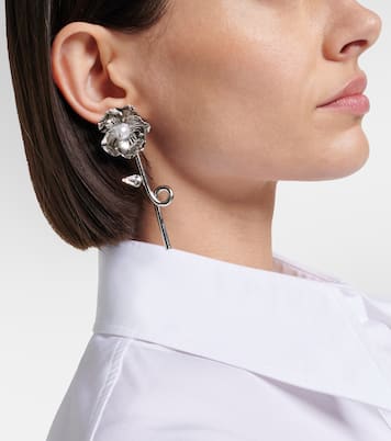 크리스털 임벨리시드 포 펄 이어링 | Simone Rocha