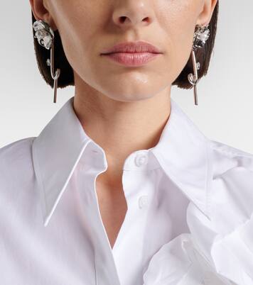 크리스털 임벨리시드 포 펄 이어링 | Simone Rocha