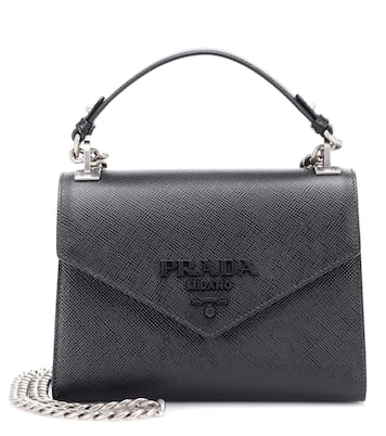 Bolso al hombro de piel Saffiano | Prada