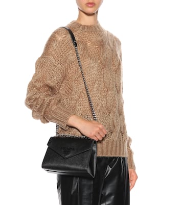 Bolso al hombro de piel Saffiano | Prada