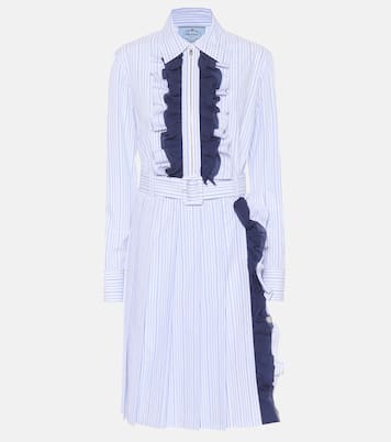Vestido de algodón de rayas | Prada