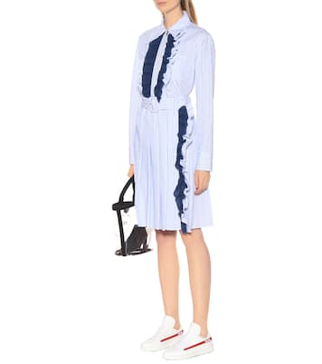 Vestido de algodón de rayas | Prada