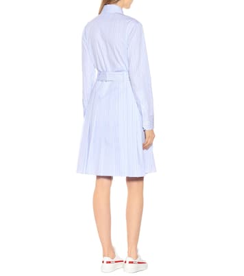 Vestido de algodón de rayas | Prada