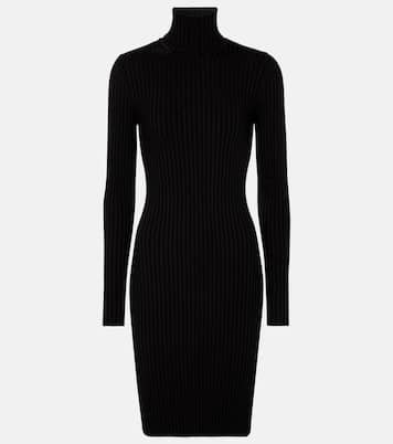 Vestido de lana y algodón acanalado | Wolford