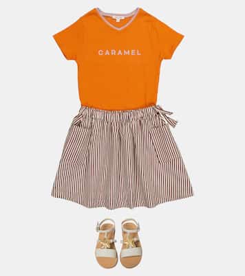 Jupe Cormoran rayée en coton | Caramel