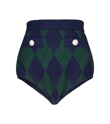 Shorts in maglia a vita alta | Alessandra Rich