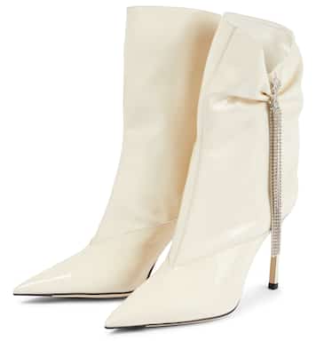 Oriel 95 patent leather ankle boots | Jimmy Choo
