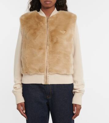 Chaqueta de pelo sintético y cachemir | Prada