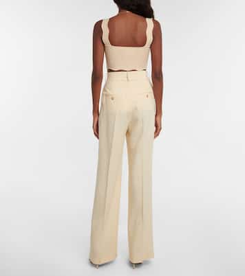 Pantaloni Elaina a gamba larga | Nanushka