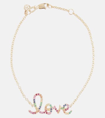 Love 14kt gold bracelet with diamonds | Sydney Evan