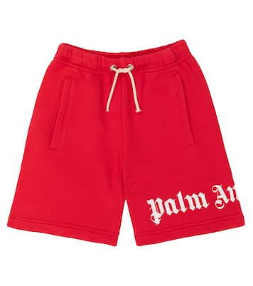 Logo cotton shorts | Palm Angels Kids