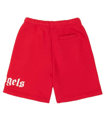 Logo cotton shorts | Palm Angels Kids
