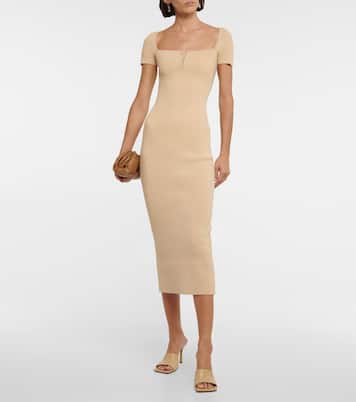 Abito midi Freya in maglia a coste | Galvan