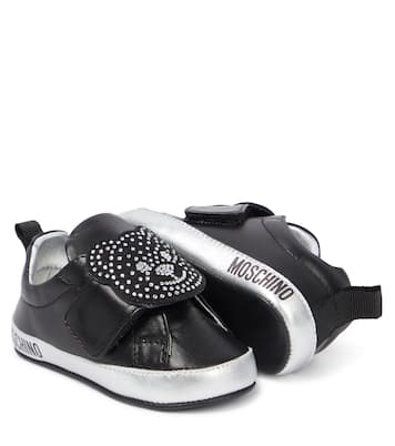 Bébé – Baskets en cuir à ornements | Moschino Kids