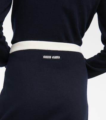Mini-jupe en cachemire | Miu Miu