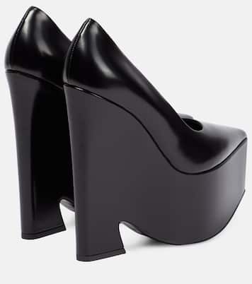 Tempest leather platform pumps | Versace