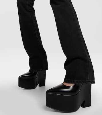 Tempest leather platform pumps | Versace