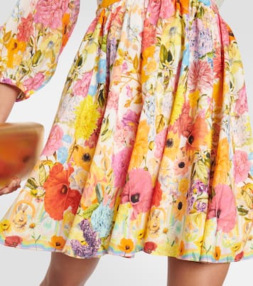 Sunlight Symphony cotton and silk minidress | Camilla
