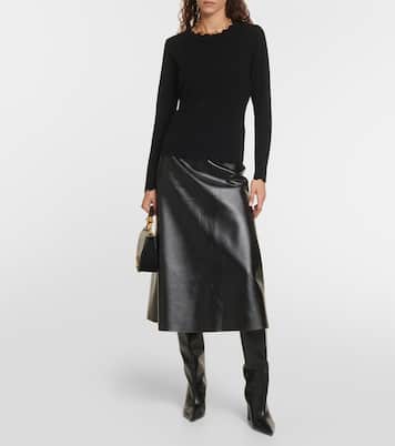 Scalloped wool and cashmere sweater | Jardin des Orangers