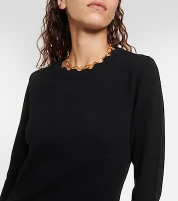 Scalloped wool and cashmere sweater | Jardin des Orangers