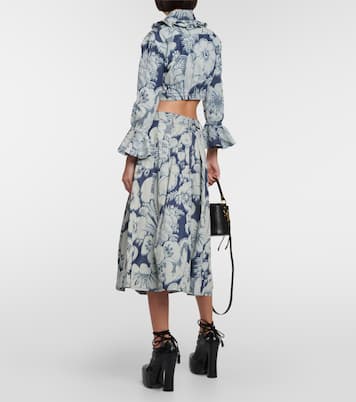 Blusa Heart in cotone con stampa e ruches | Vivienne Westwood