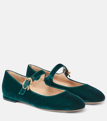 Ballerinas Mary Ribbon aus Samt | Gianvito Rossi