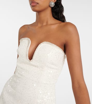 Robe midi de mariée à sequins | Self-Portrait