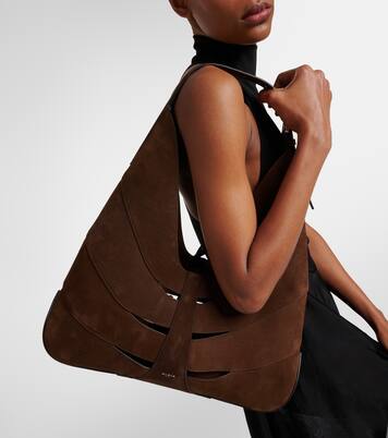 Borsa a spalla Delta in suede | Alaïa