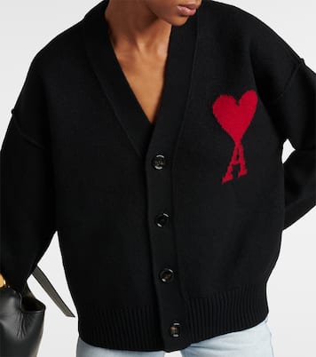 Ami De Cœur wool cardigan | Ami Paris