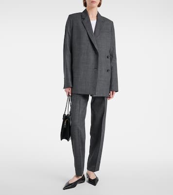 Blazer cruzado de mezcla de lana | Toteme