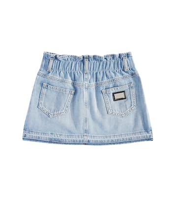 Falda de denim con logo | Dolce&Gabbana Kids