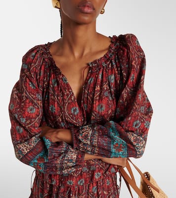 Silva printed cotton-blend blouse | Ulla Johnson