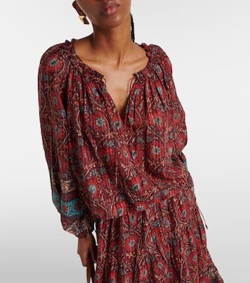 Silva printed cotton-blend blouse | Ulla Johnson