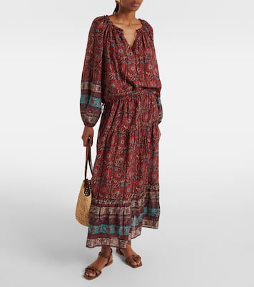 Silva printed cotton-blend blouse | Ulla Johnson