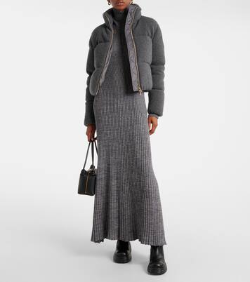 Virgin wool turtleneck maxi dress | Moncler