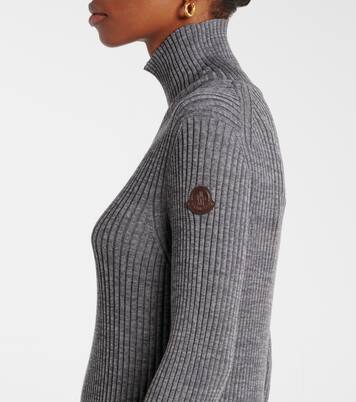 Virgin wool turtleneck maxi dress | Moncler