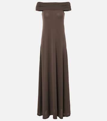 Robe longue Sophie à encolure bardot | Faithfull