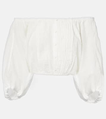 Top cropped Bova in cotone | Poupette St Barth