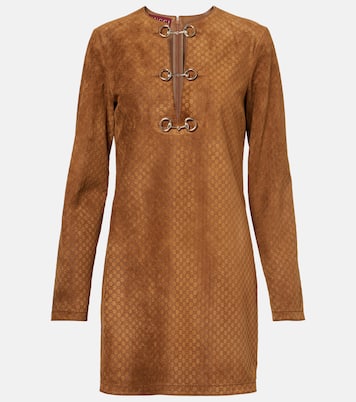 GG Horsebit suede minidress | Gucci