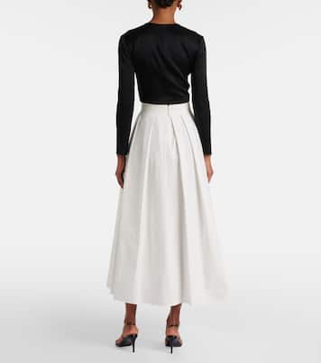 Gonna midi in popeline di cotone | Elie Saab