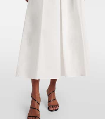 Gonna midi in popeline di cotone | Elie Saab