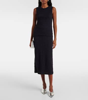 Top in misto cotone a punto smock | Vince