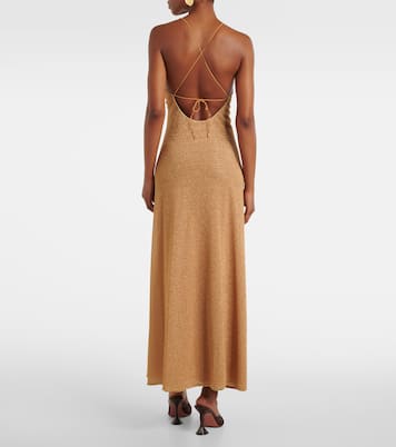 Glitter gathered maxi dress | Oséree