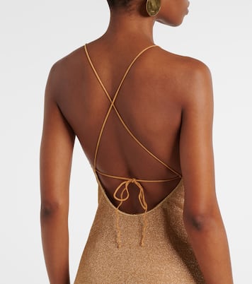 Glitter gathered maxi dress | Oséree